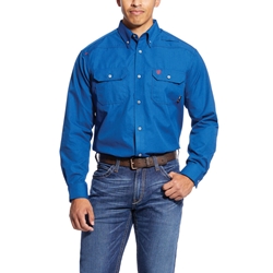 10025428 | Ariat FR Featherlight Work Shirt | Royal 