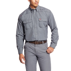 10025429 | Ariat FR Featherlight Work Shirt | Grey 