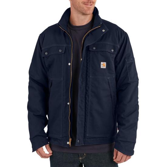 102182-410 | Mens Carhartt Full Swing Quick Duck FR Coat | Navy 