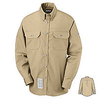 SLU2KH | Mens Bulwark FR UltraSoft Uniform Shirt |Khaki 